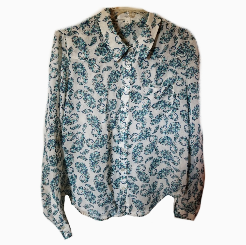 Love tree Sheer prarie floral paisley top large
